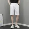 Shorts masculinos roupas masculinas 2024 moda casual homem solto cintura alta zíper verão fino em linha reta simplicidade bonito cor sólida carga