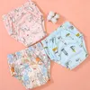 4 pc/Lot bébé coton pantalons d'entraînement culottes couches en tissu imperméables réutilisables Toolder couches couches sous-vêtements de bébé 240125