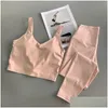 Traje de yoga Ll Topaddpants Conjuntos ajustados para mujer Chaleco deportivo Jum Leggings Pantalones deportivos Gimnasio Resistencia Entrenamiento de fuerza Ropa deportiva Correr S Otwel