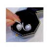 22092410 Women's pearl Jewelry lockets akoya 8-9mm 7-8mm freshwater rhinestone zirconia geometic curve pendent 18k yellow w313s