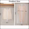 Storage Boxes 1/2pc Clear Garment Bags For Travel Coat Covers Protecting Dusts With Zipper EVA Hanging Clothes Bag Home El