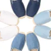 Woman Slippers Unicornio Terlik Solid Mules for Flat Limited New Denim Summer Rubber Cotton Fabric Pantufas Slides Shoes