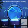 Night Lights USB Flowing Sand Painting Table Lamp 3D Moving Art Picture Round Hourglass Light Bedside With Remote Control