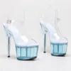 Sandales LAIJIANJINXIA 17cm / 7 pouces PVC Haute Mode Sexy Exotique Talon Haut Plate-Forme Parti Femmes Pole Dance Chaussures 054