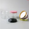 Pots vides en PET transparents de 20x180ml, couvercles en aluminium, récipient cosmétique en plastique Transparent de 6oz avec joint, Pamce de haute qualité