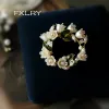 Brooches FXLRY Original Handmade Natural Pearl Elegant Lily Of The Valley Flowers Brooch Sweater Pin For Women Jewelry