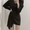 Xpqbb Style coréen irrégulière Mini jupes femmes été taille haute bureau court dames coupe ajustée corps hanche jupe 24030