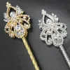 Bijoux Crystal Sceptre Wand Gold / Silver Color Tiaras and Crowns Sceptre King Queen Wedding Pageant Party Costumes Access