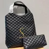 Mode Trend Tote Women Totes Handbag Woman Designer Icare Maxi Shopping BACK Black White Leather Travel Shoulder Beach Väskor Handb270d