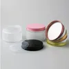 120 g leeres Frost Pet-Cremeglas, 4 Unzen Make-up-Kunststoff-Cremeflasche mit Aluminiumkappe, Kosmetikbehälterverpackung Fmsdf