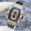 Racing Machine RM Armbanduhr Richardmillle Armbanduhr Rm037 Snowflake Diamond Red Lip Original 18k Roségold Datumsanzeige