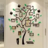 Duvar Çıkartmaları DIY Poster Çıkartma Sticker 3D Aile Ağacı Akrilik Po Ayna Duvar Kağıdı Çocuk Odası Ev Dekor