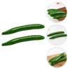 Decorative Flowers 2 Pcs Simulation Cucumber Ornament Vegetable Cucumbers Decor Lifelike Model Loofah Po Props Foam Fake