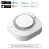 Smart hemkontroll Tuya Zigbee WiFi Smoke Detector Sensor 80DB Alarm Brandskydd Säkerhetsliv