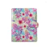 Flowers Pvc luźne notatniki notebookowe planner Organizator Organizator zarządzania finansami 6 Pierścień Binder 2024