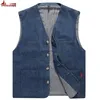 Hommes costume gilets Denim bleu gilet gilet homme multipoches garçons d'honneur affaires décontracté mâle gilet vêtements de mariage 240127