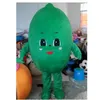 2014 Halloween Green Lemon Costume della mascotte di alta qualità personalizza il personaggio dei cartoni animati del piede della peluche del anime del tema del carnevale di Natale di formato adulto