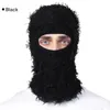 Camouflage Balaclava Distressed Knitted Full Face Ski Mask Hip Hop Unisex Outdoor Fleece Beanies Winter Caps 240124
