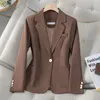 Ternos femininos das mulheres único botão blazer high end moda casual profissional fino jaqueta senhora do escritório trabalho casaco topos preto primavera 2024