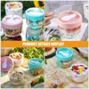 Storage Bottles 3 Pcs Overnight Oats Container Cereal Cup Containers With Lids Nights Jars Milk Meal Prep Pickle