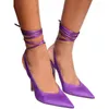 Marke High Heel Sandalen Sommerdesigner Zapatos Mujer rund um die Gurt Damen spazieren gehen sexy flache Mund Frauen Schuhe