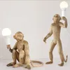 Chandeliers Nordic Creative Retro Monkey Chandelier Restaurant Coffee Shop Bedroom Wall Light Designer Senior Moving Object Led Table Lamp