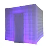 wholesale Festa di nozze personalizzata bianca una porta Photo Booth gonfiabile Photobooth Gonfiabili Tenda cubo con luce LED multicolore 001