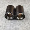 Exhaust Pipe 1 Piece M Performance Glossy Carbon Fiber Add Stainless Steel Car Exhausts Muffler End Pipes Drop Delivery Mobiles Moto Dhvmy