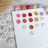 Equipments 9 Pcs Flower Shape Polymer Clay Cutter INS Ring Soft Pottery Earrings Mold DIY Ceramic Soft Pottery Earring Tools Art Supplies