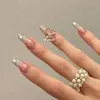 Kunstnagels 3D-vlinderinstelling Helderroze nep Eenvoudig aan te brengen Eenvoudige peel-off voor nagelsalon voor dames en meisjes