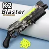 K2 Soft Bullets Dart Foam Blaster Manual High Capacity TPE Ball Launcher Colorful Continuous Firing Toy Gun Outdoor CS Game Prop Birthday Presents