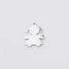 charms 20Pcs/Lot Mirror Polish Stainless Steel Cuttings Boys Girls Connector Charms For DIY Making Necklaces Braid Bracelets Keychains