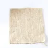 Asciugamano per pulizia in sisal naturale al 100% per il bagno Corpo Panno esfoliante in lino sisal 25 * 25 cm Panno per doccia in tessuto di lino sisal 558QH