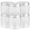 Bouteilles de stockage 6 pièces couvercle en aluminium Mason pots ménage verre appât bouteille ménage conteneurs salade peut en plastique alimentaire Portable Pot avec