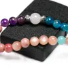Armband apatit med rhodochrosite natursten meditation mala 108 pärlor handgjorda yoga armband kvinnor män charm