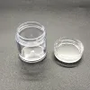 Lucite 50pcs 10ml Small Round Jars Strorage Box Acrylic Japan Style Jewelry Rings Clear Beads Accessory Organizers Container