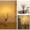 Nattlampor 70 cm 20 glödlampor Led Willow Branch Lamp Artificial Twig Vase Battery Powered For Wedding Party Fairy Diy Decor