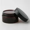 30 x DIY 100G Tom Amber Pet Cream Jar med plastvita svarta klara lock och husdjursförsegling 100 ml burk kosmetisk behållare lkemc