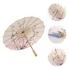 Guarda-chuvas Decoração Oriental Estilo Antigo Guarda-chuva Japonês Vintage Papel Oleado Mão Dança Adereços Coloridos Flor Parasol