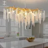 Candeliers modernos lustres de cristal linger galhos para sala de jantar lâmpada pendente lâmpada villa salão pendurado decoração de casa iluminação de iluminação