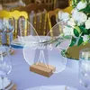 Decoração de festa números de mesa sinais números de casamento acrílico decorativo resistente placa diy transparente com suporte de madeira para cliente