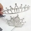 Akcesoria do włosów 1PC Princess Rhinestone Crowns Opaska na głowę błyszcząca ślubna korona grzebienia dziewczyny dzieci