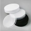 20 x 150g 5oz Pot en plastique noir avec couvercle Pots cosmétiques Conteneurs vides Échantillon Pots de crème Emballage Knfpa