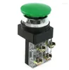Kırmızı Yeşil AC 250V 6A DPST Anlık Mantar Kafası İtme Düğmesi Anahtarı