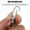 Dog Apparel Keychain Button Pet Tag Clips Metal For Collar Stainless Steel Clamps Small