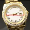 Multi-style Link Men Wristwatch 118348 118388 Diamond Bezel 40mm 18k Gold Steel Bracelet Date Automatic Men Watch 2169