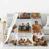 Personalisierte dicke Flanelldecke mit Fotos und Texten S für Familie, Freunde, Nachbarn, Weihnachten, Halloween, Geburtstag, Hochzeit, individuelle Geschenke x Weiß