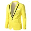 Herrdräkter 2024 Autumn Suit Business Leisure Slim Fit Color Matching Large Fashion Coat Top