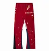 Mens Designer Calças Galerias Calças Depts Sweatpants Carta Imprimir Mens Mulheres Casal Solto Versátil Calças Casuais Retas Calças Vintage Cinza W1