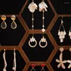 Jewelry Pouches Honeycomb Earrings Necklace Storage Rack Holder Stand Ear Studs Display Board